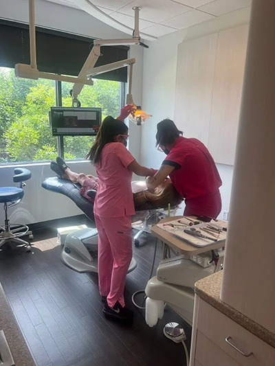 patient receiving restorative dentistry services at Boulder Smile Design